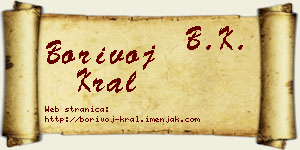 Borivoj Kral vizit kartica